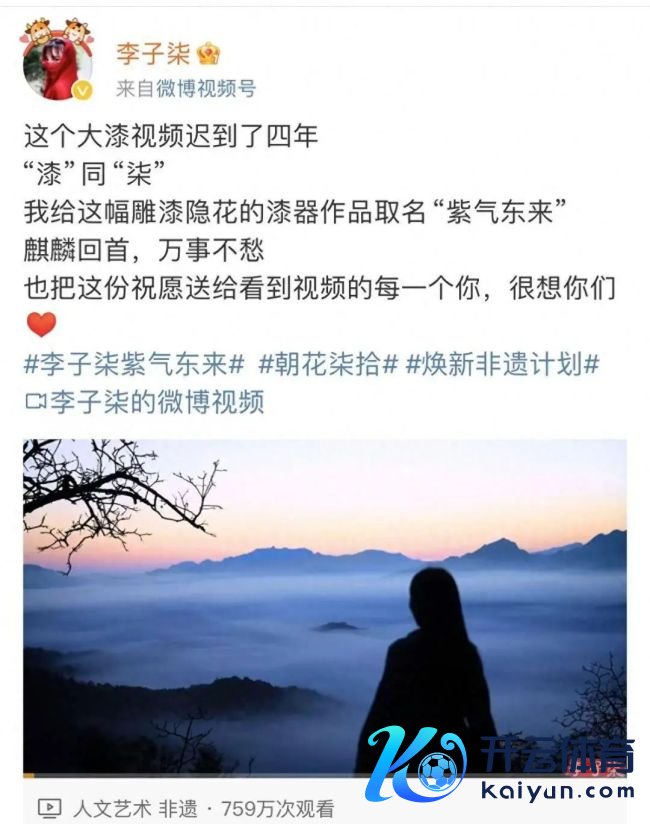 前公司微念恢复李子柒复更 非遗新作激勉网友追捧