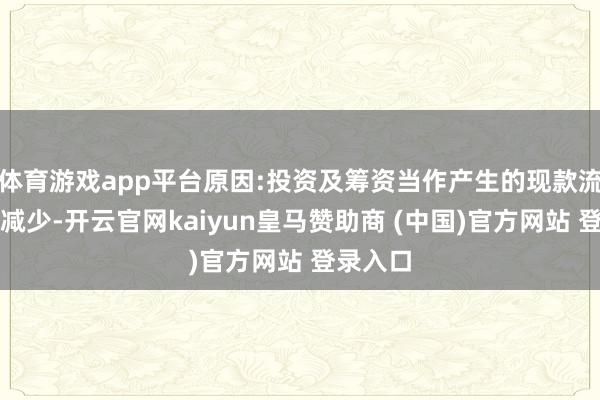 体育游戏app平台原因:投资及筹资当作产生的现款流量净额减少-开云官网kaiyun皇马赞助商 (中国)官方网站 登录入口